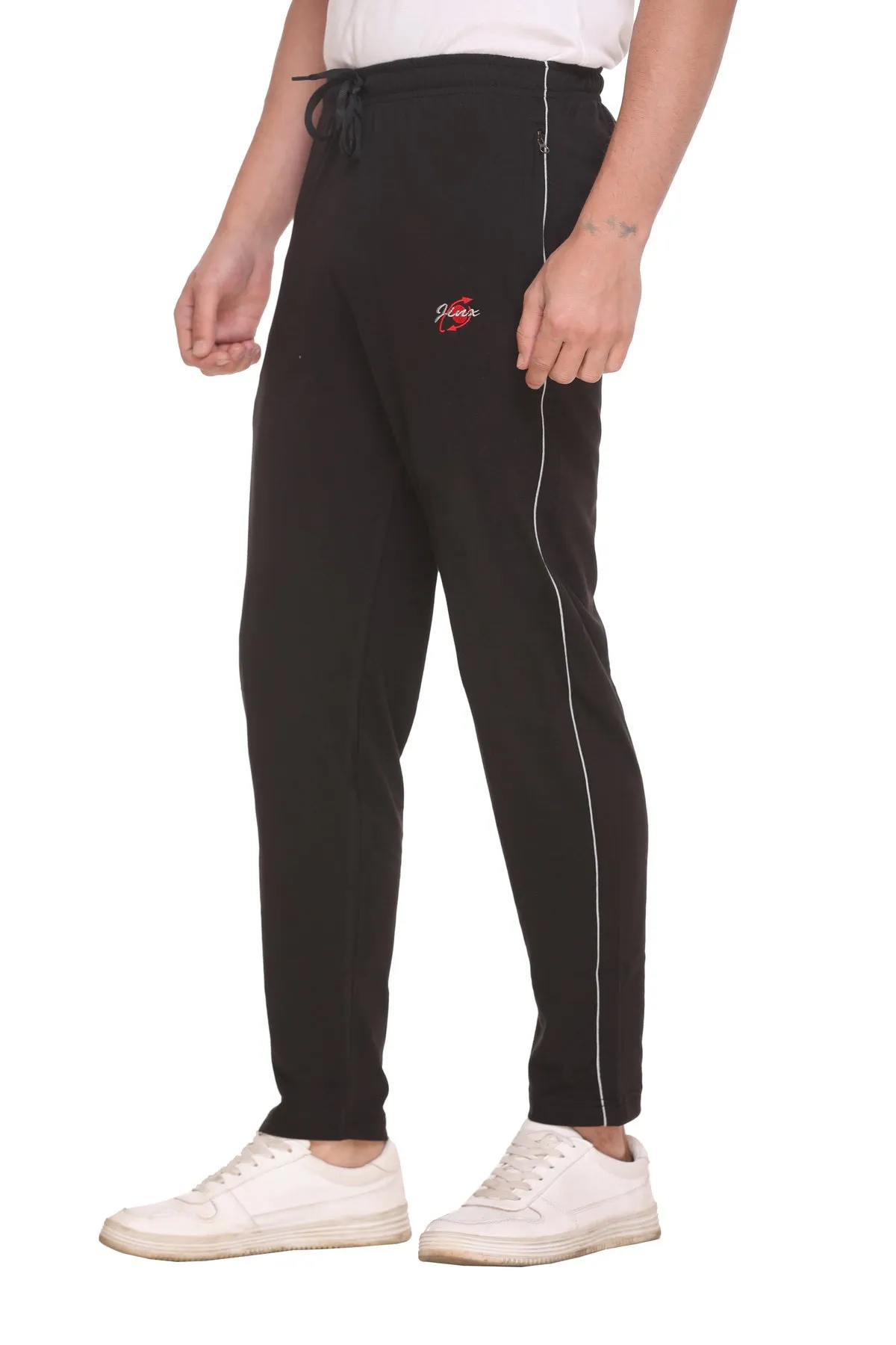 Jinxer Men Winter Fleece Track Pants - Black