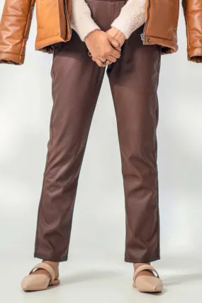 LEATHER PANTS BROWN