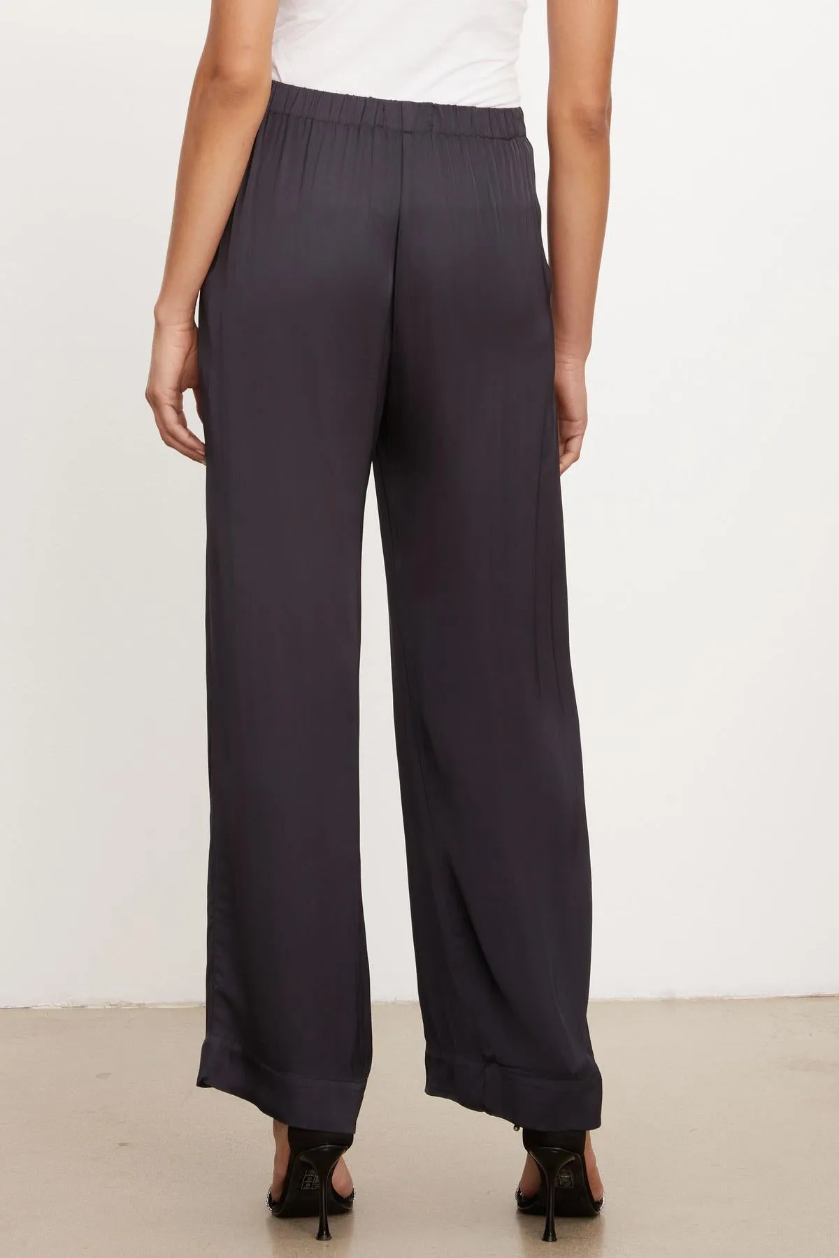 LIVI SATIN VISCOSE WIDE LEG PANT