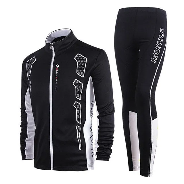 Men outdoor Running jacket suits cycling Suits Long Sleeve Jacket