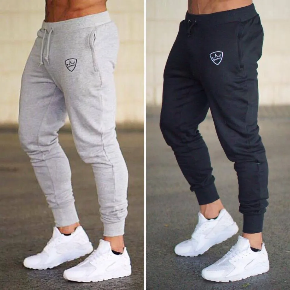 Men Pants Cotton Track Pants Joggers Sweatpants Casual Sweat Pants