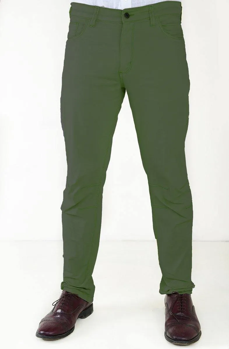 Men's Casual Slim Fit Cotton Trousers