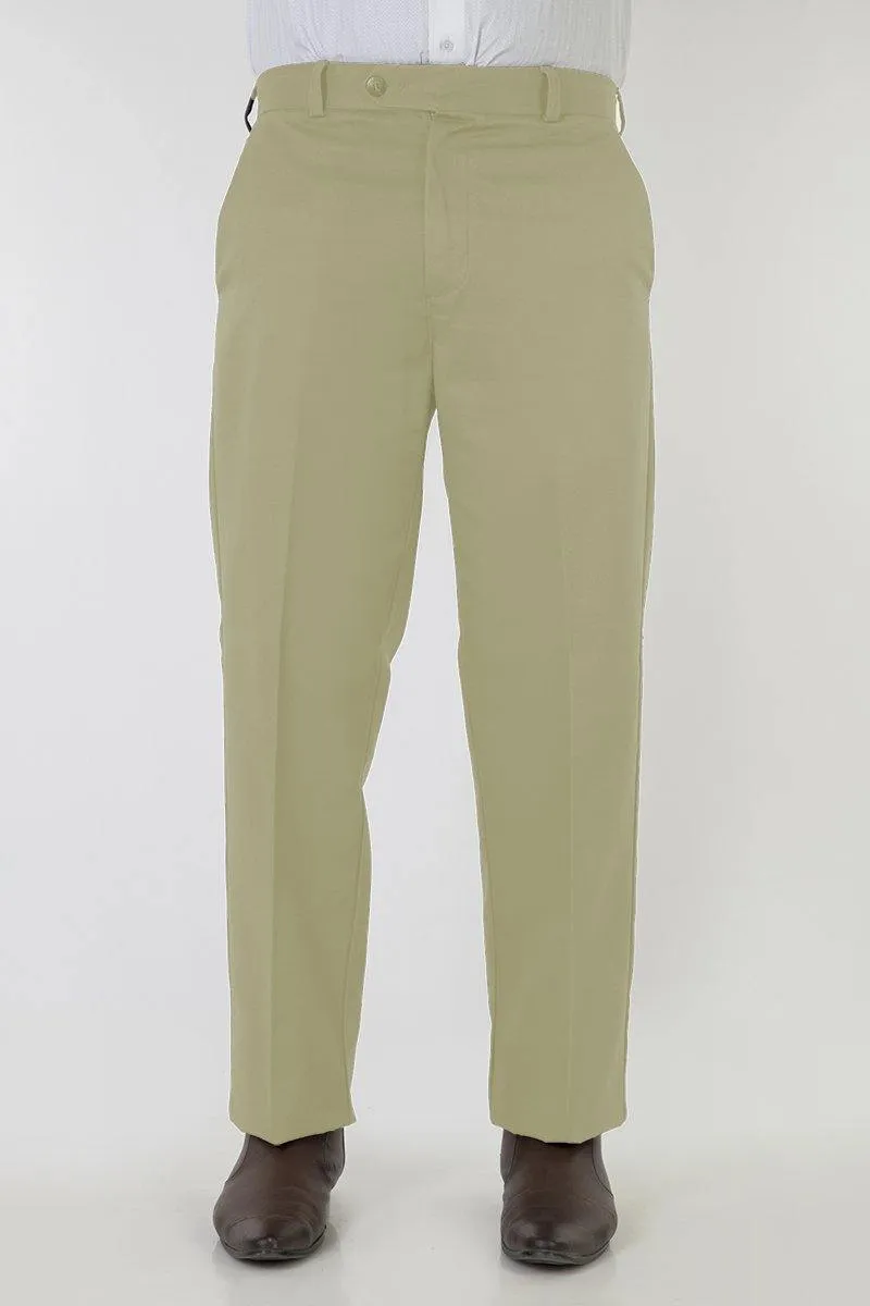 Men’s Comfort Fit No-Iron Ironezee Cotton Trousers - Semi-Formal Dress Pants for Effortless Style and Comfort