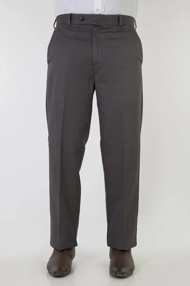 Men’s Comfort Fit No-Iron Ironezee Cotton Trousers - Semi-Formal Dress Pants for Effortless Style and Comfort