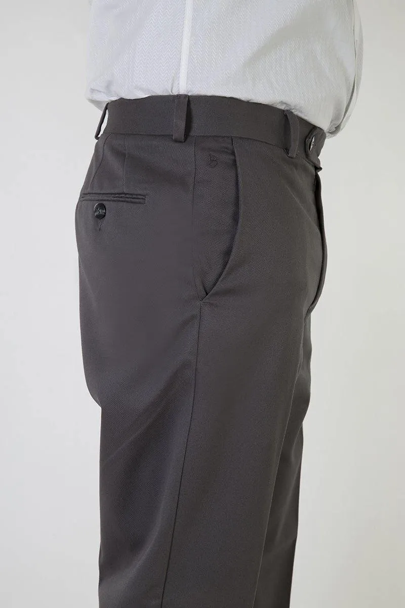 Men’s Comfort Fit No-Iron Ironezee Cotton Trousers - Semi-Formal Dress Pants for Effortless Style and Comfort