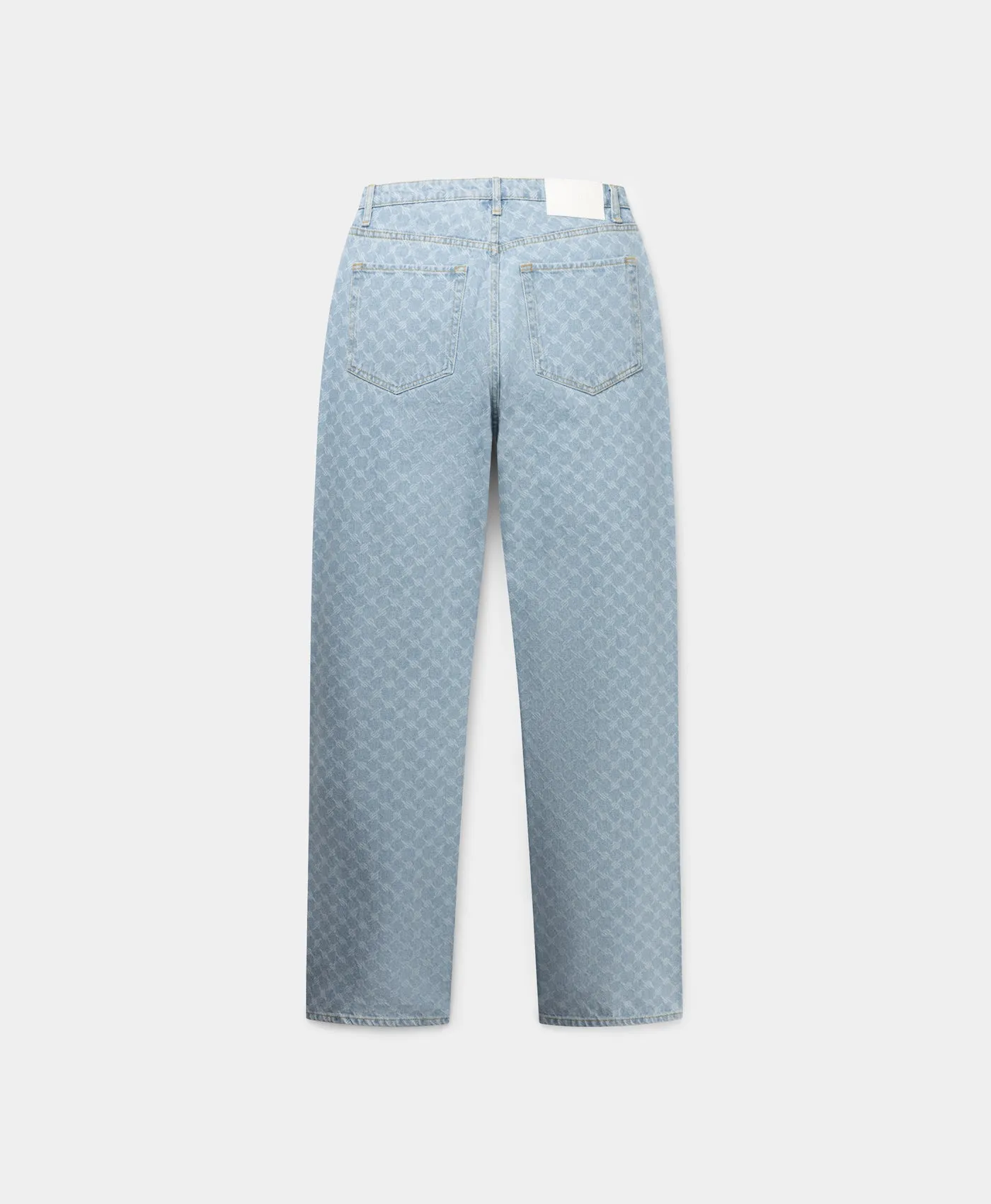 Mid Blue Amba Monogram Relaxed Jeans