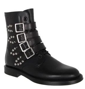 Multi Buckle Ranger Boots, Black