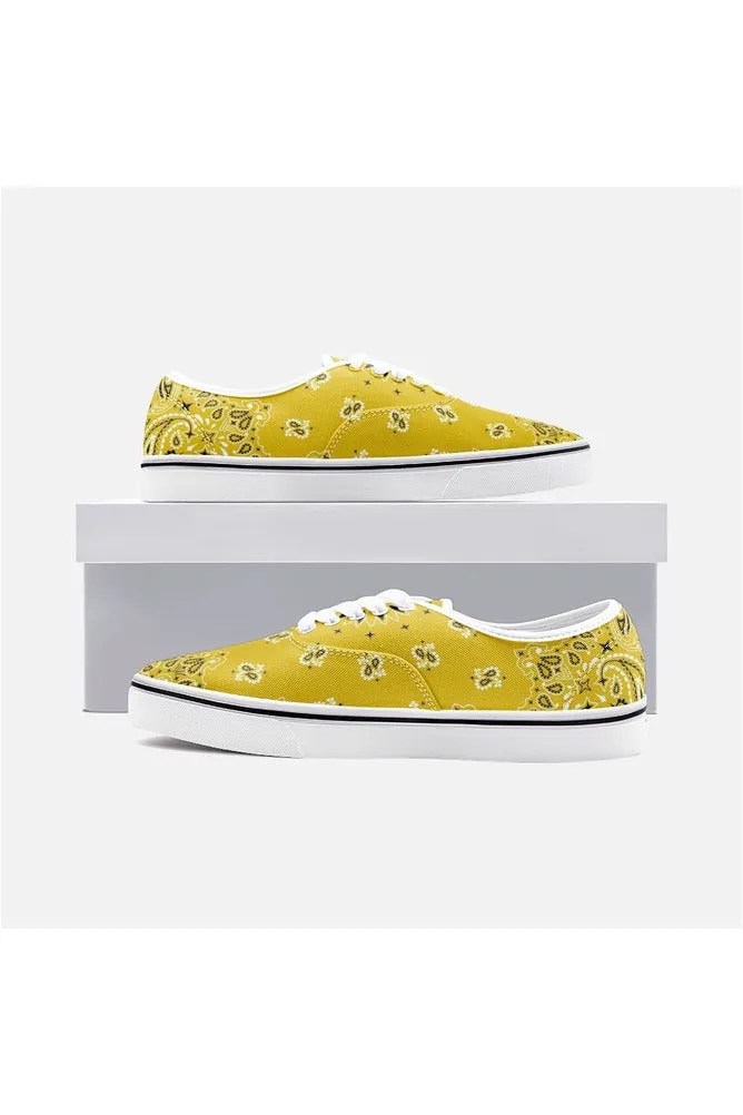 Mustard Bandana Unisex Canvas Sneakers