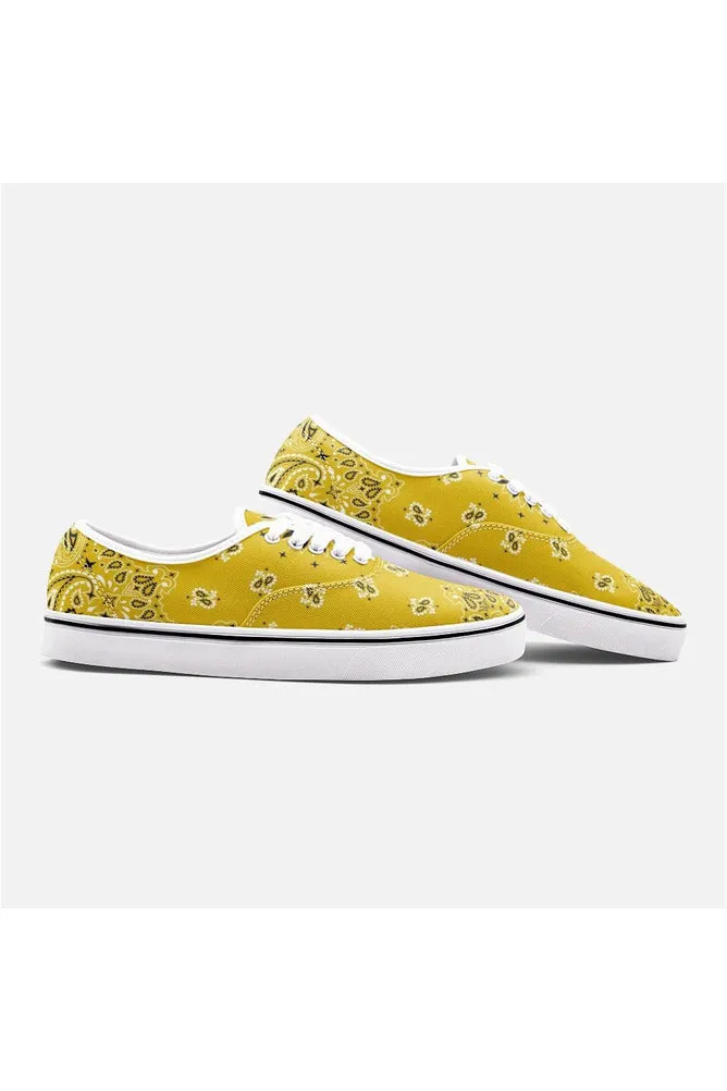 Mustard Bandana Unisex Canvas Sneakers