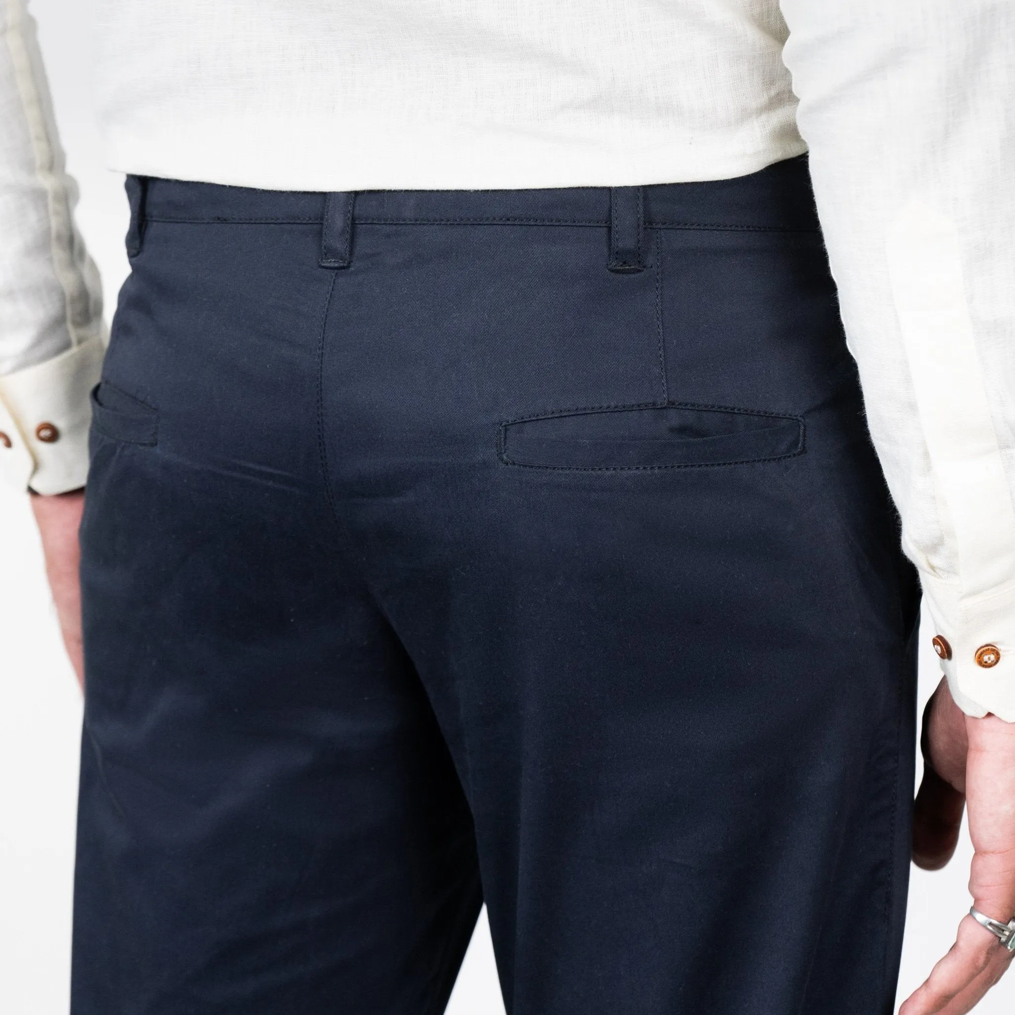 Navy Blue Color Cotton Trouser Pants for Men