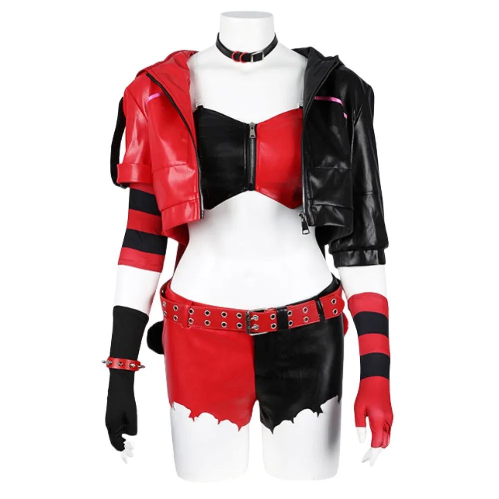 【New Arrival】Xcoser Suicide Squad ISEKAI Harley Quinn Cosplay Costume Wig Outfit Halloween