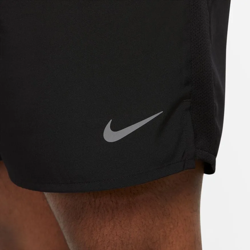 NIKE MEN'S DRI-FIT CHALLENGER 7 BRIEF-LINED BLACK RUNNING SHORTS