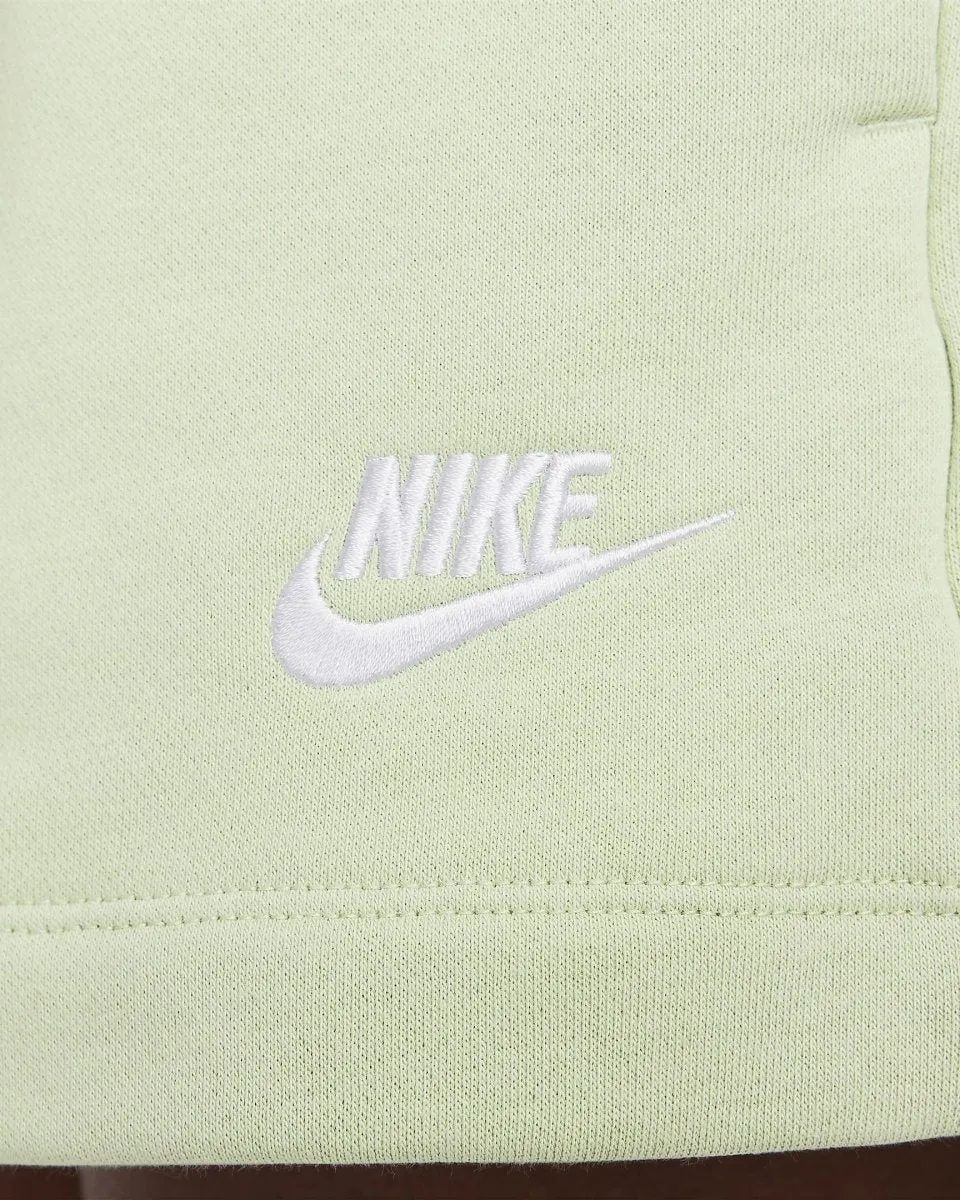 NIKE WOMEN'S SPORTSWEAR CLUB FLEECE GREEN MID-RISE SHORTS