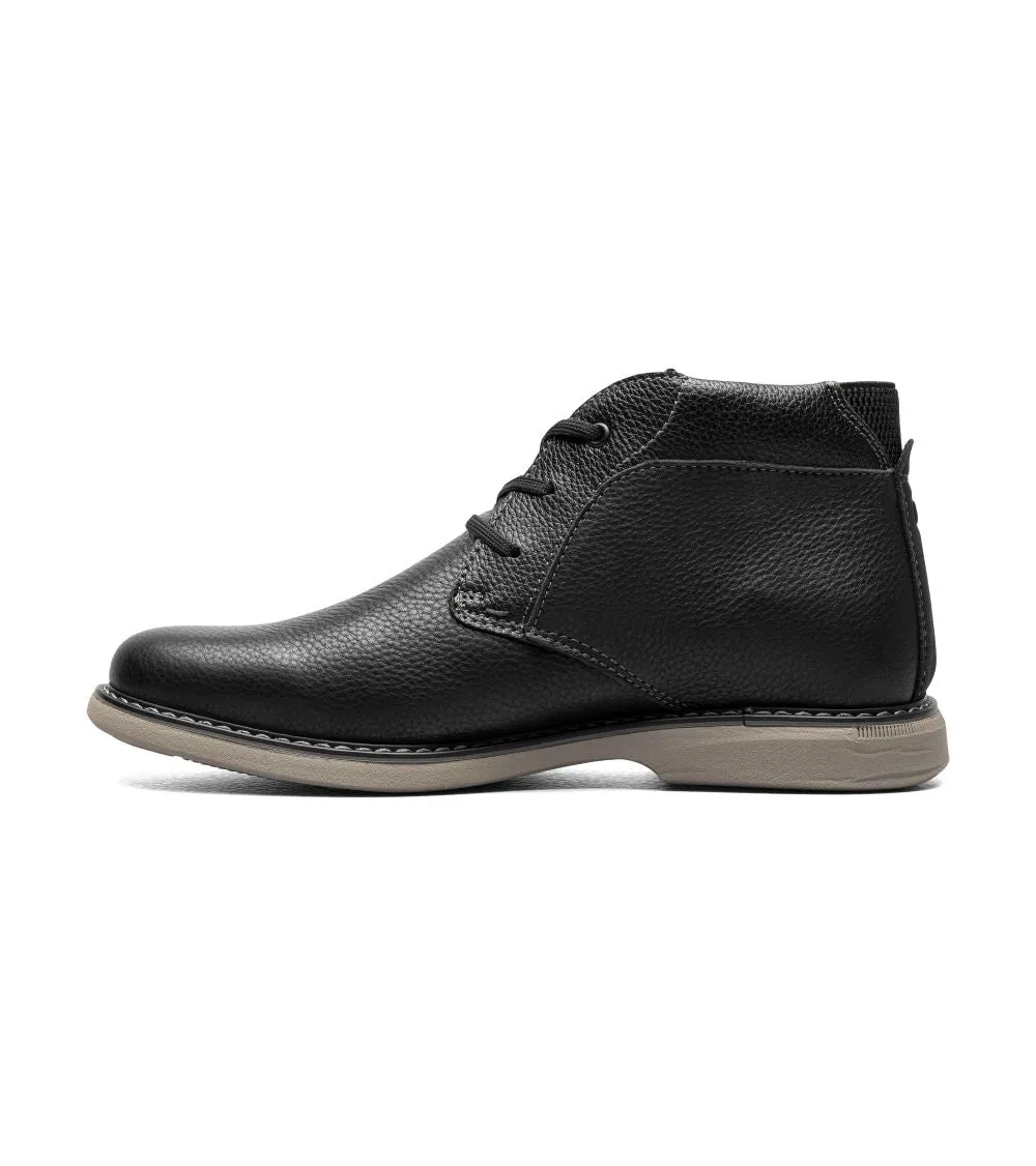 'Nunn Bush' Men's Otto Plain Toe Chukka - Black Tumbled