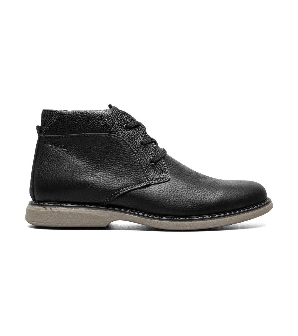 'Nunn Bush' Men's Otto Plain Toe Chukka - Black Tumbled