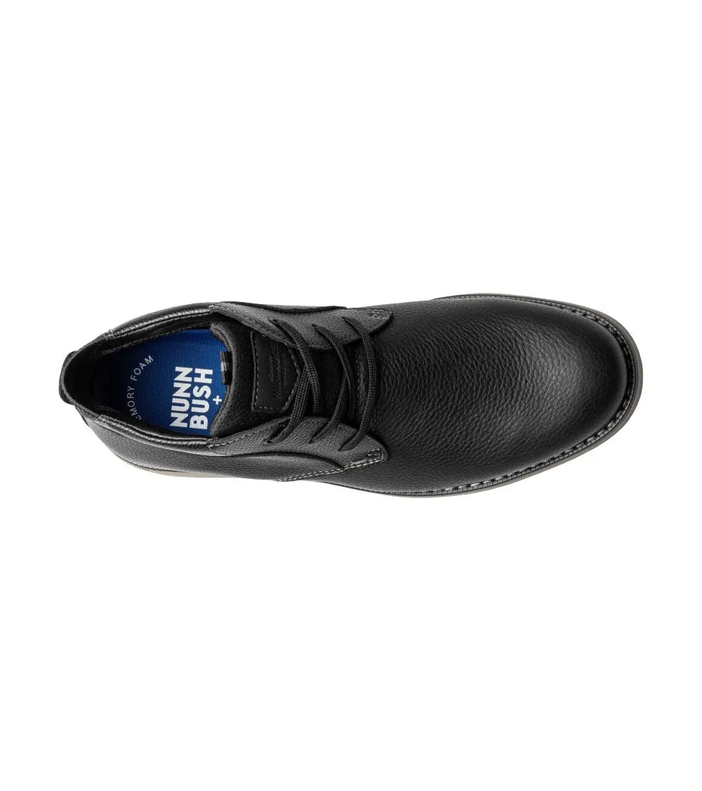 'Nunn Bush' Men's Otto Plain Toe Chukka - Black Tumbled