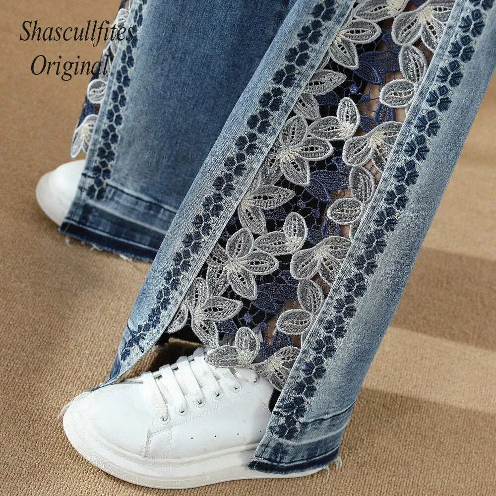 Original High Waist Loose Women Fitting Pants Wide Leg Jeans Straight Baggy Jeans