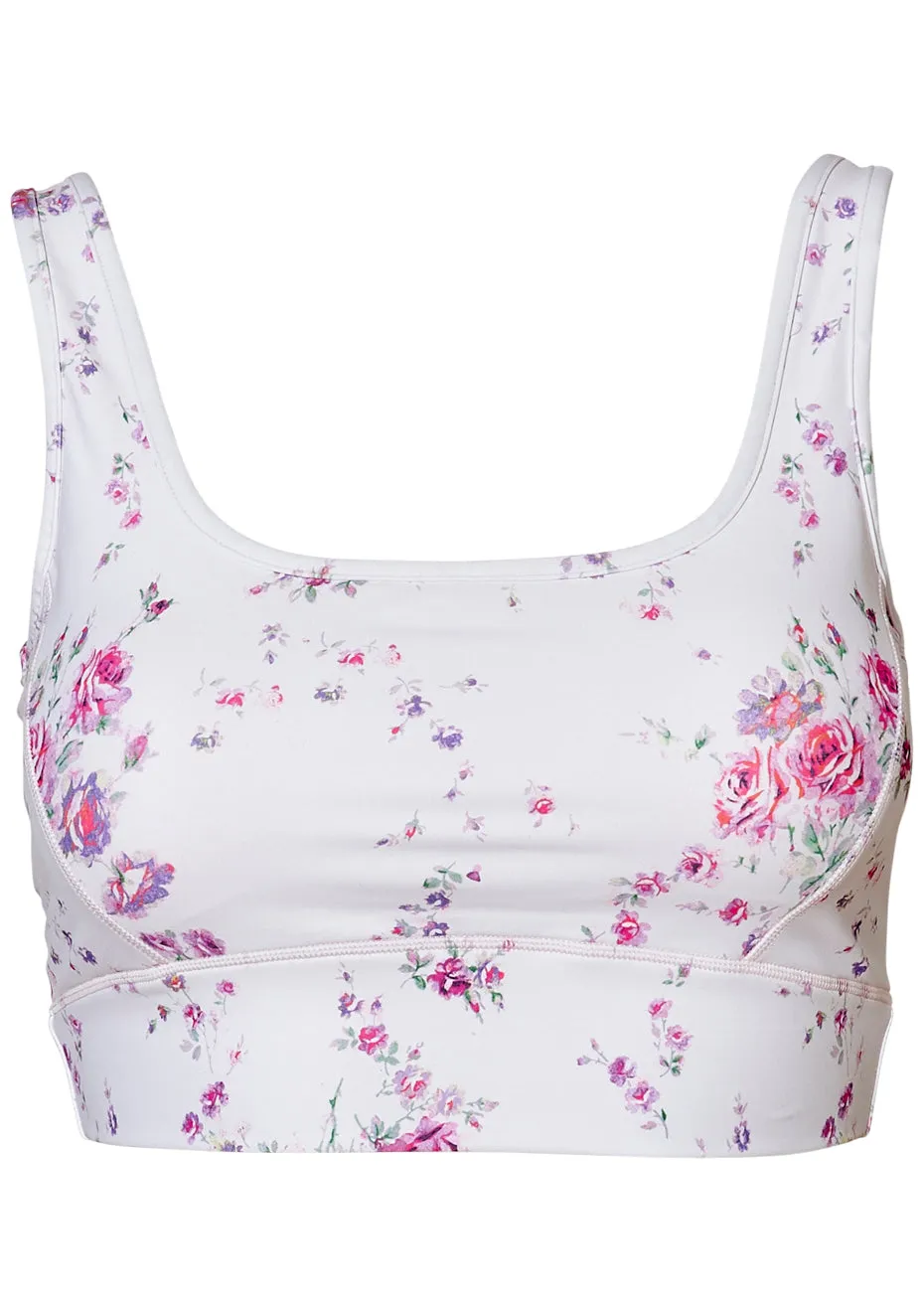 Pecan Sports Bra Magenta Floral