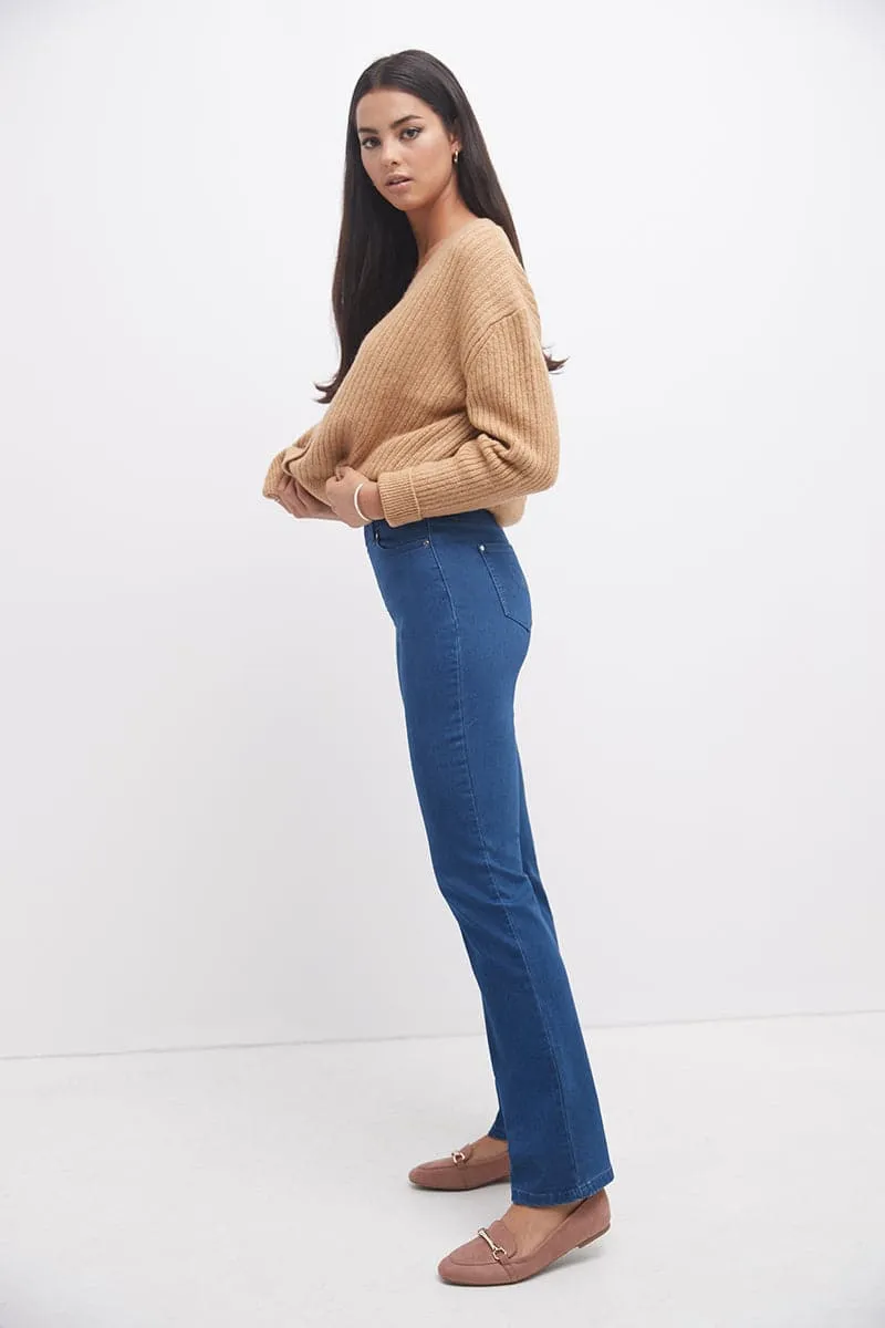 Pull-on Bootcut Jeans with real pockets