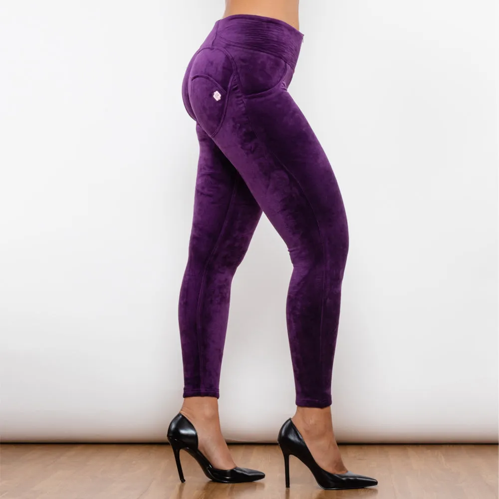 Purple Chenille High Waist Lifting Leggings