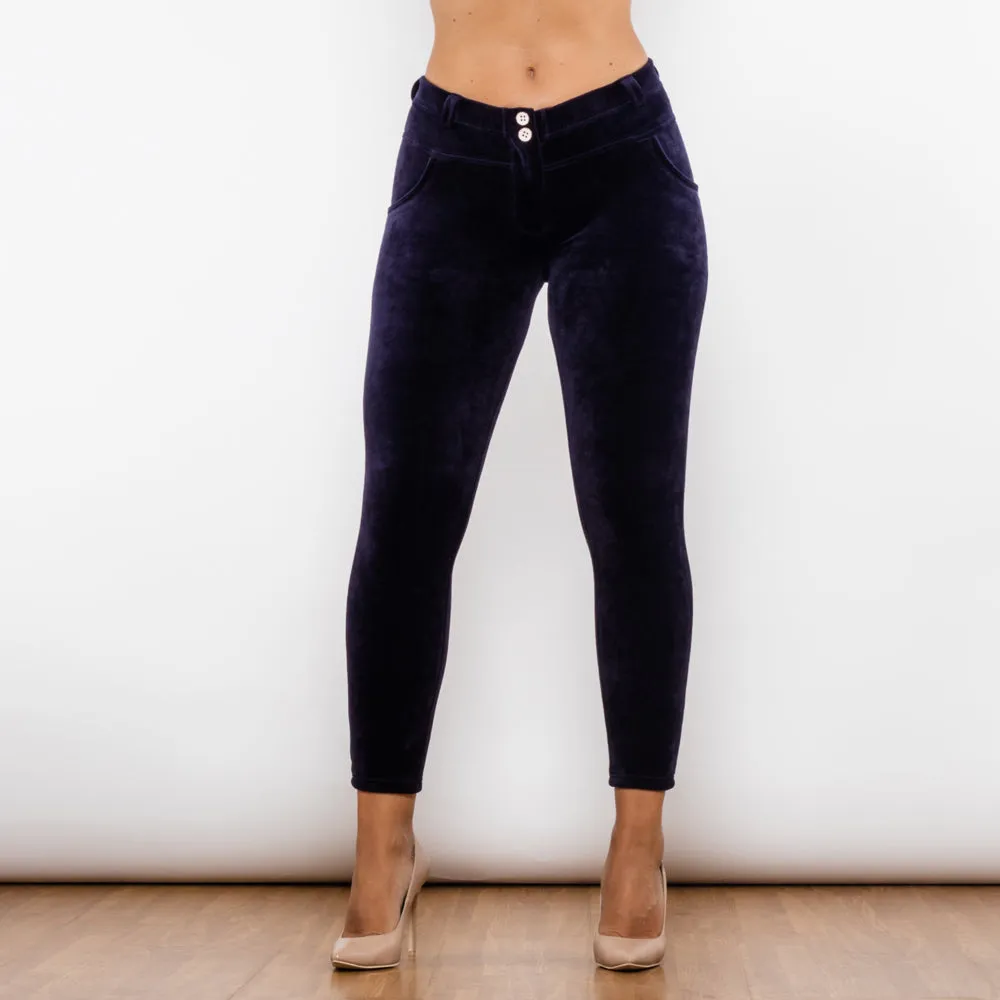 Purple Orchid Chenille Middle Waist Lifting Leggings