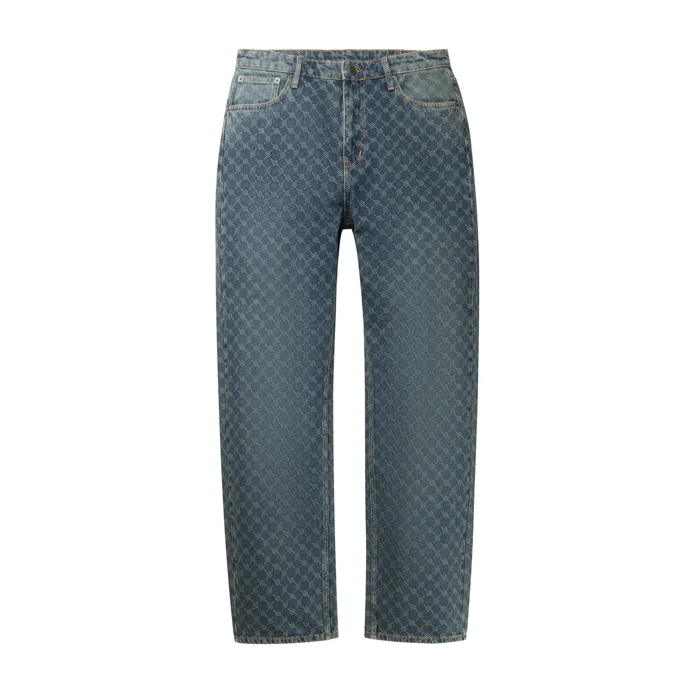 Sand Blue Amba Monogram Relaxed Jeans