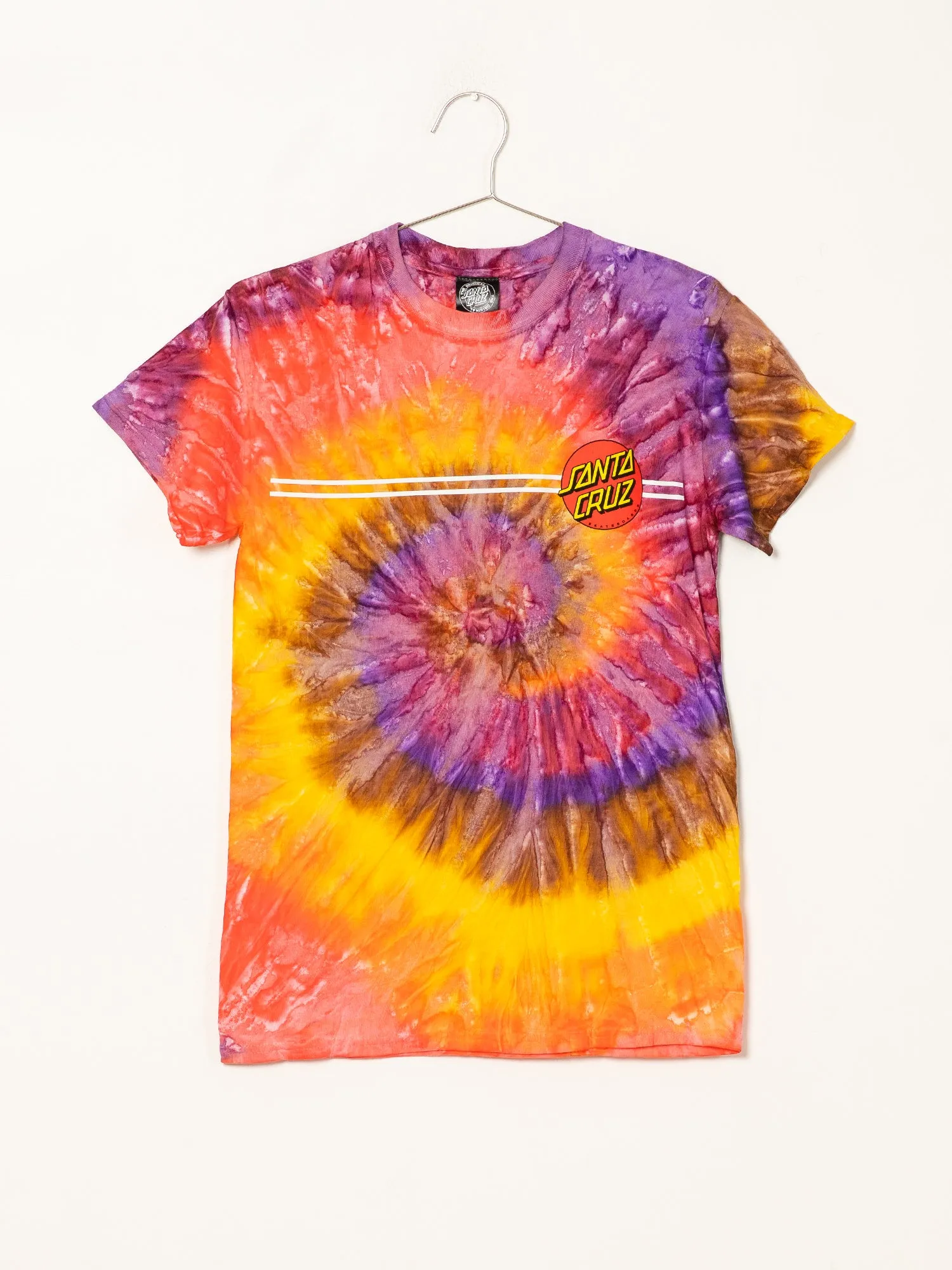 SANTA CRUZ CLASSIC DOT TIE DYE T-SHIRT  - CLEARANCE