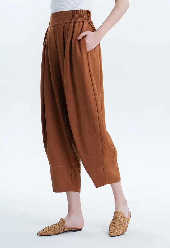 Slanted Hem Wide Leg Trouser