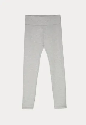 Solid Mid Waist Legging Pants