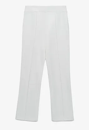 Solid Pin Tuck Stretchable Trouser