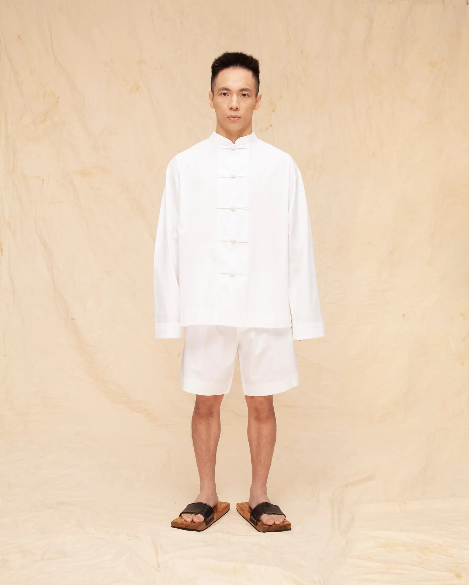 Tang Suit Pendek (White Cotton)