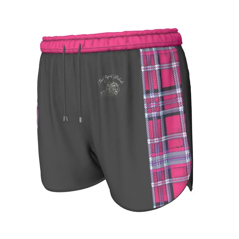 TRP Twisted Patterns 06: Digital Plaid 01-04A Ladies Designer Running Shorts