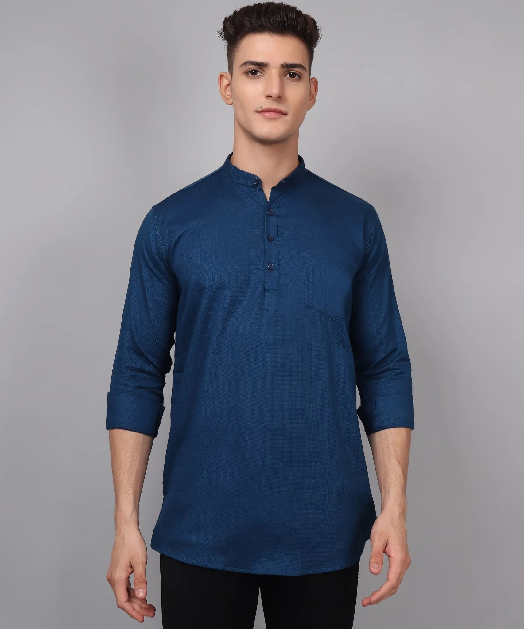 TryBuy Premium Ethnic Blue Kurta for Men