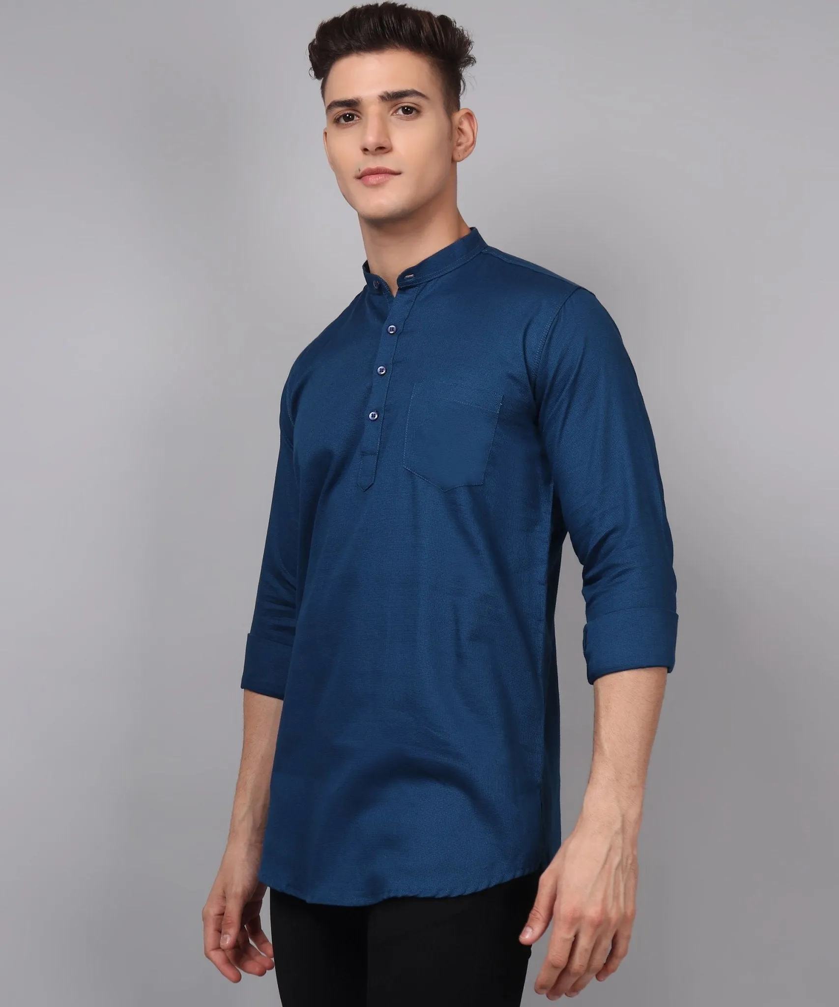 TryBuy Premium Ethnic Blue Kurta for Men