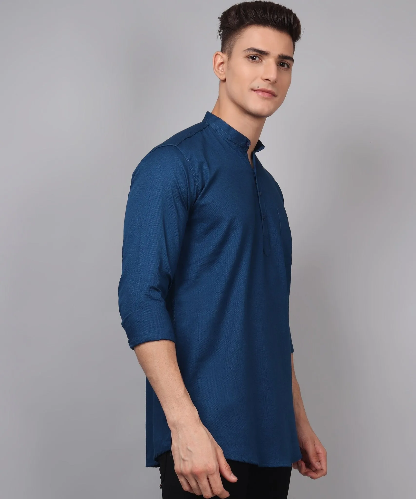 TryBuy Premium Ethnic Blue Kurta for Men