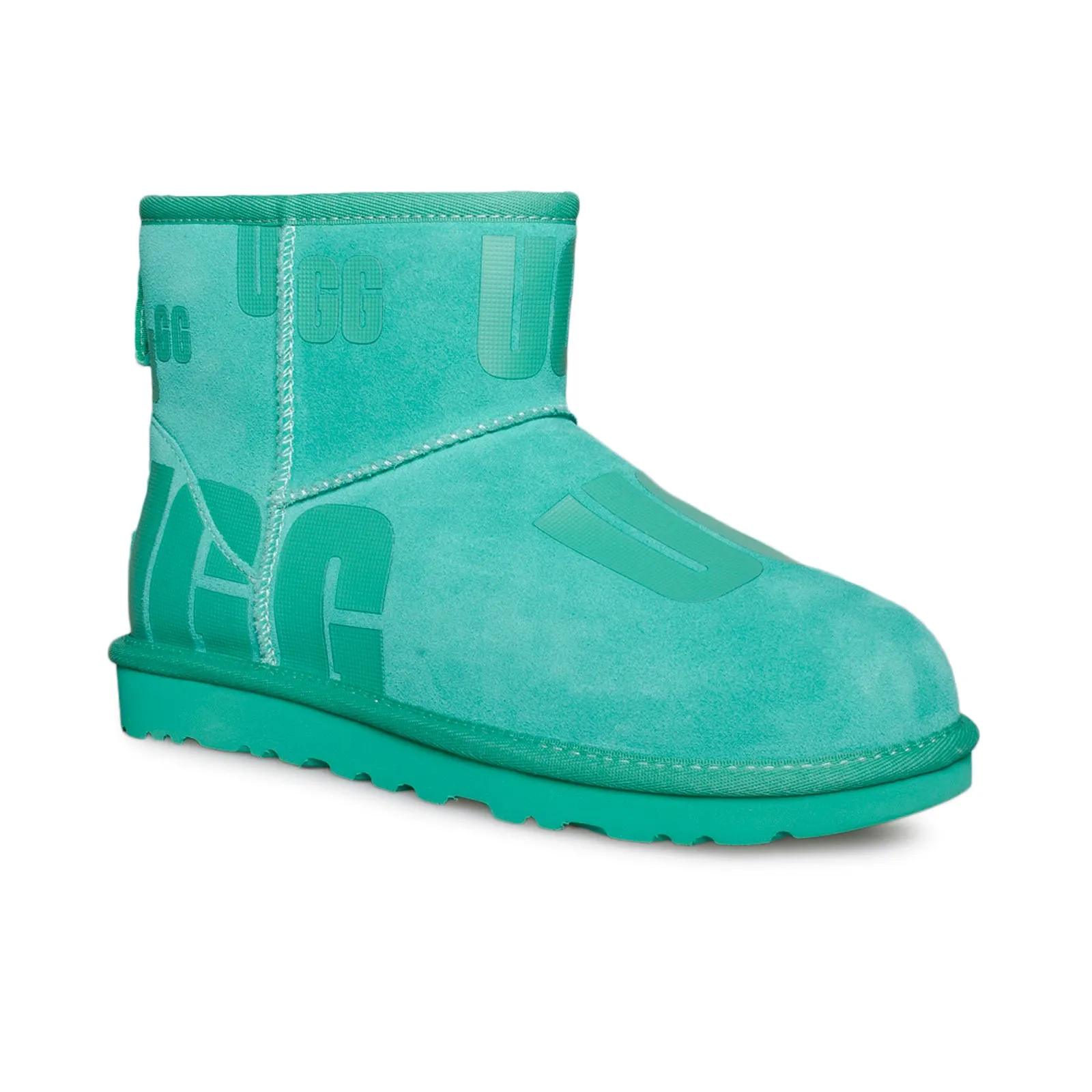 UGG Classic Mini Scatter Graphic Emerald Green Boots - Women's