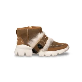 UGG Fluff Punk Ankle Chestnut Boots - Women's