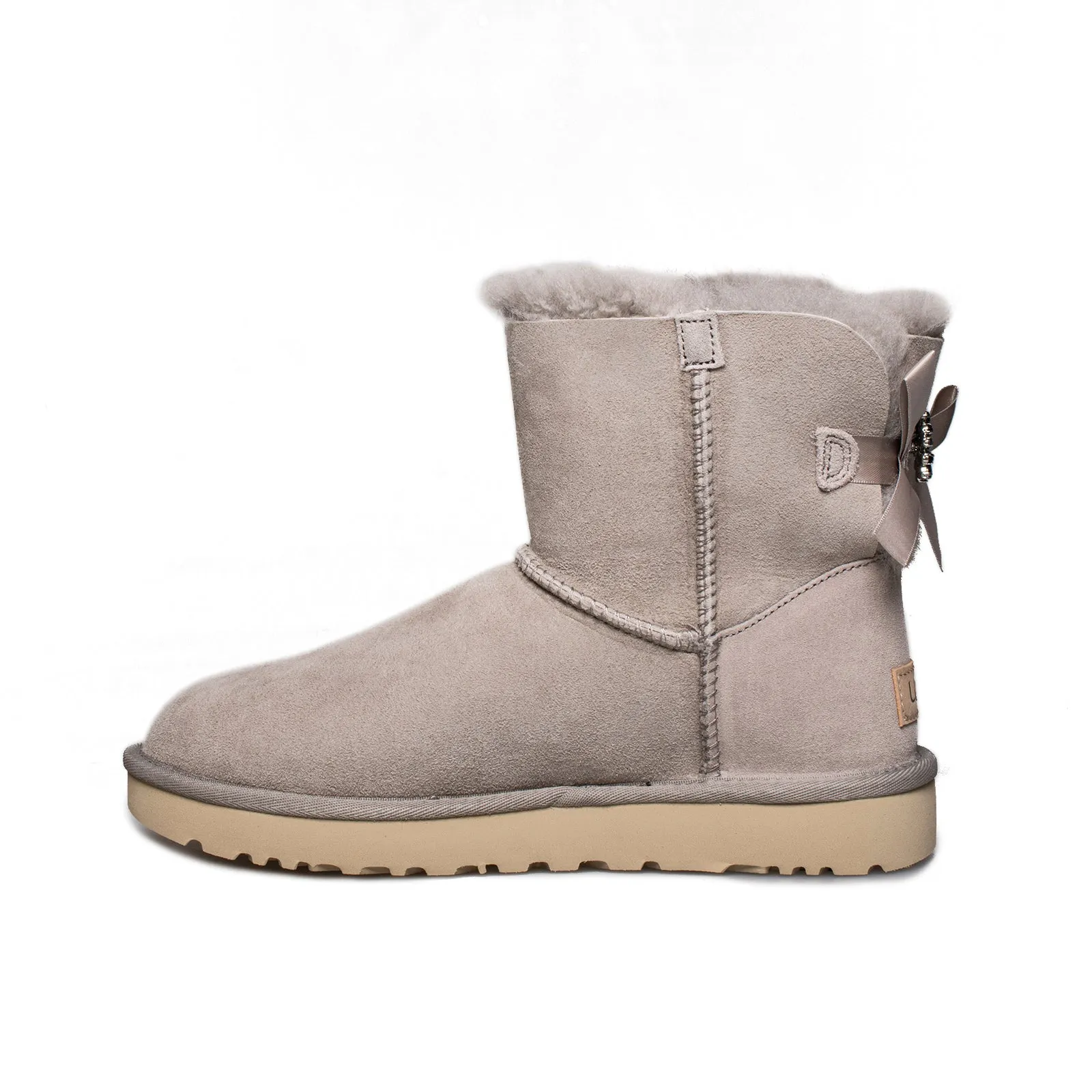 UGG Mini Bailey Brooch Oyster Boots - Women's