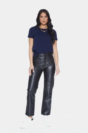 Unreal Leather Straight Leg Pants