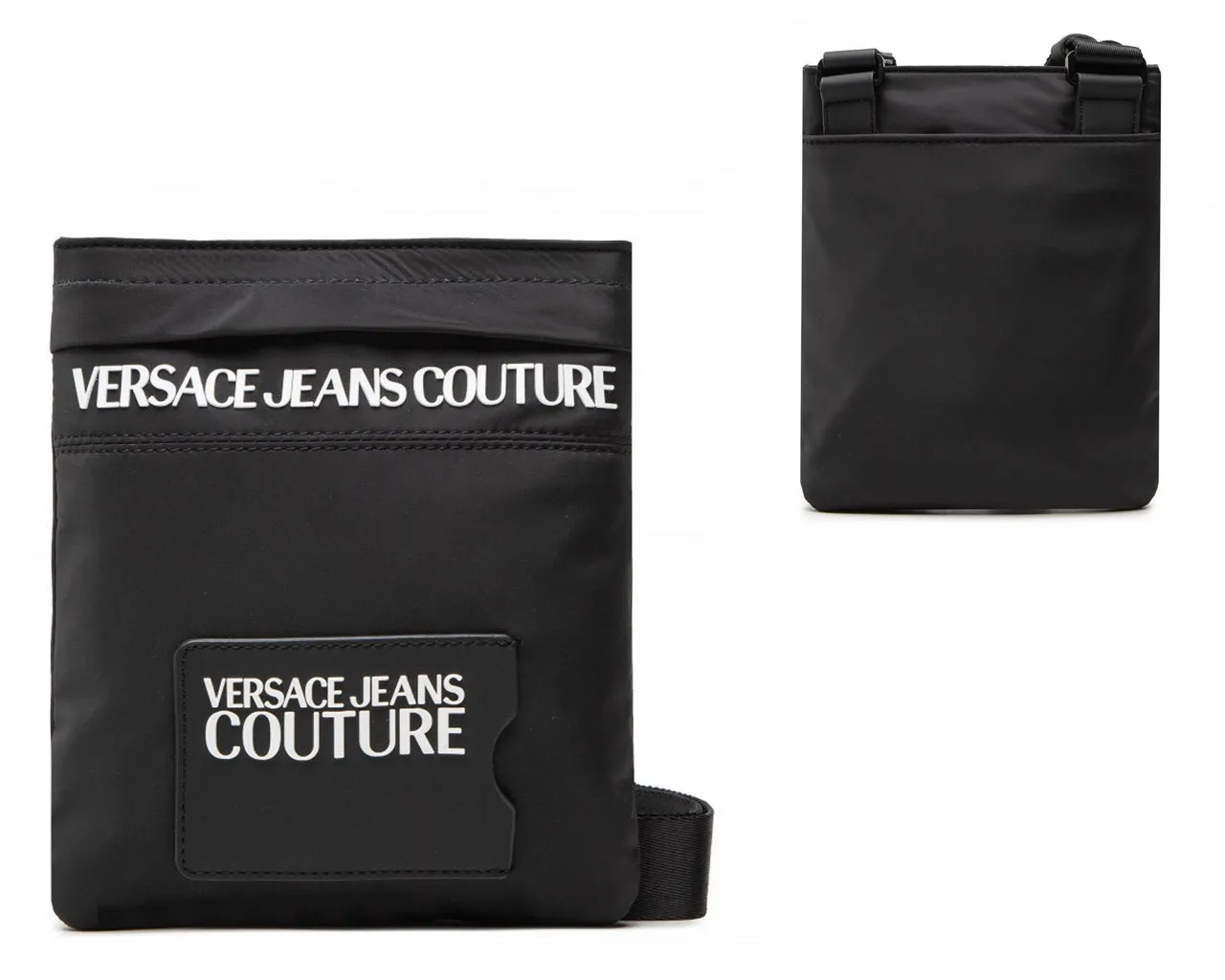 Versace Jeans Couture 72YA4B9I Nylon Logo Messenger Bag Black