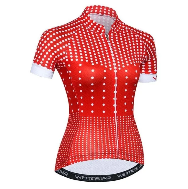 Weimostar 2018 Bike Team Cycling Jersey Women Summer Short Sleeve Bicycle Clothing Ropa Ciclismo Quick Dry MTB BiKE Jersey Shirt