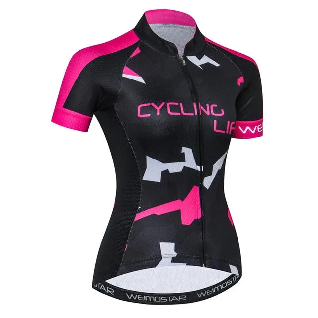 Weimostar 2018 Bike Team Cycling Jersey Women Summer Short Sleeve Bicycle Clothing Ropa Ciclismo Quick Dry MTB BiKE Jersey Shirt