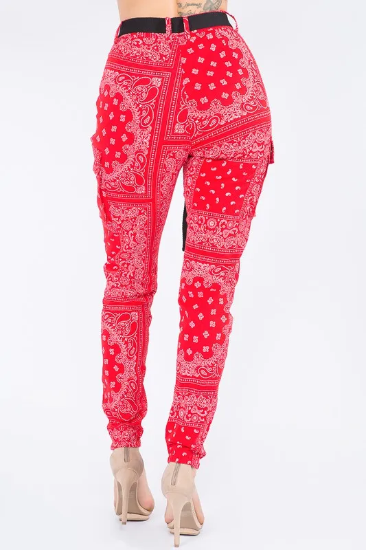 Women's Bandana Print Jogger Pants