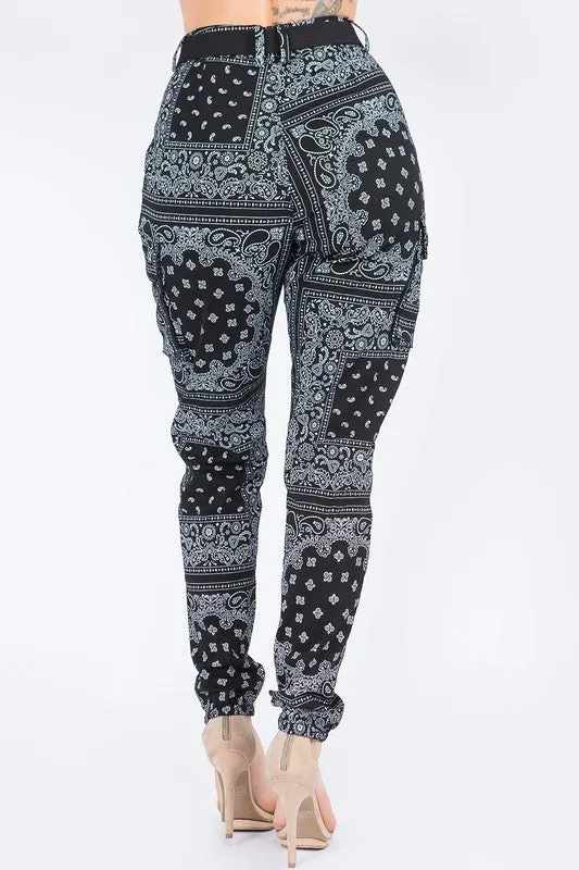 Women's Bandana Print Jogger Pants