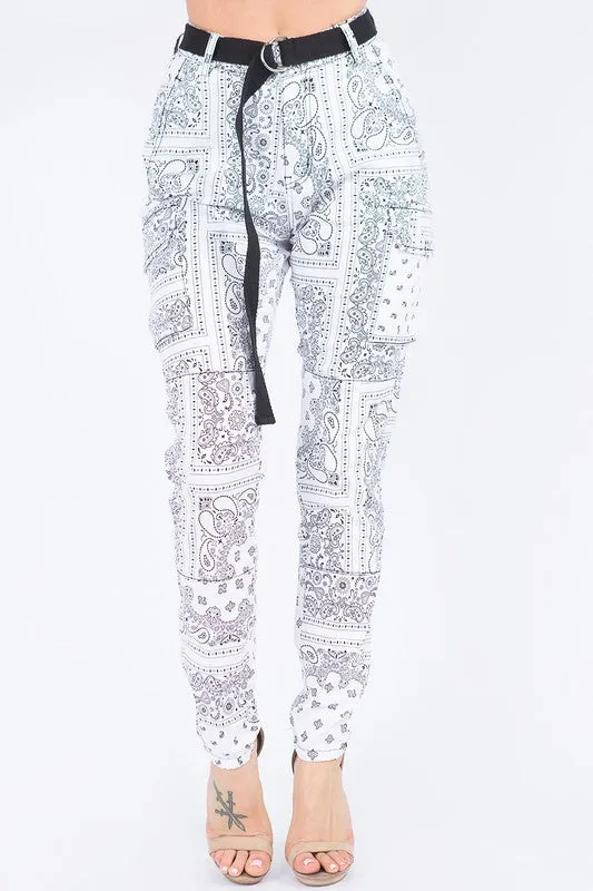 Women's Bandana Print Jogger Pants