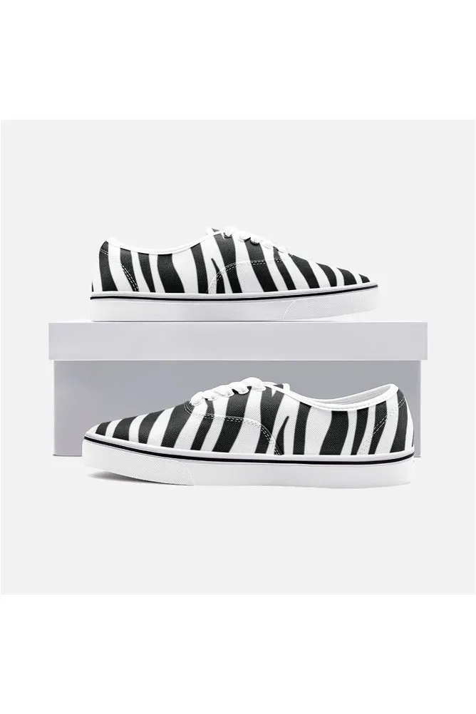 Zebra Print Unisex Canvas Sneakers